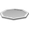 Ekena Millwork Octagonal Surface Mount PVC Gable Vent w/ 2"W x 1-1/2"P Brickmould Frame, 30"W x 30"H GVPOC30X3002SN - alternate 5
